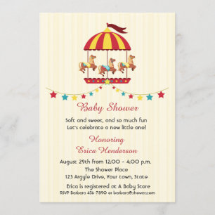 Carousel Baby Shower Invitation