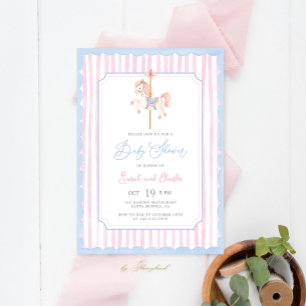 Carousel Baby Shower Invitation