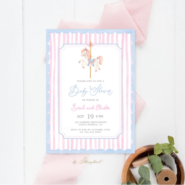 Carousel Baby Shower Invitation (Creator Uploaded)