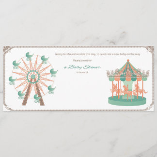 Carousel Baby Shower Invite