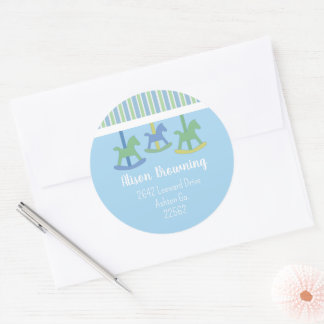 Carousel Baby Shower Stickers 
