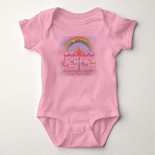Carousel Baby Tutu Bodysuit, Pink, Personalize Bodysuit