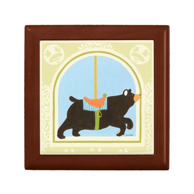 Carousel Bear by June Erica Vess Jewelry Box (Front)