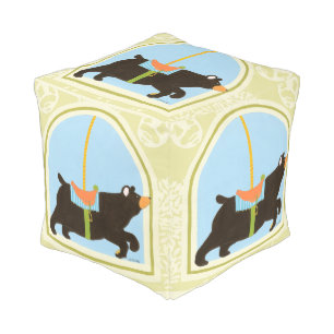 Carousel Bear by June Erica Vess Pouf