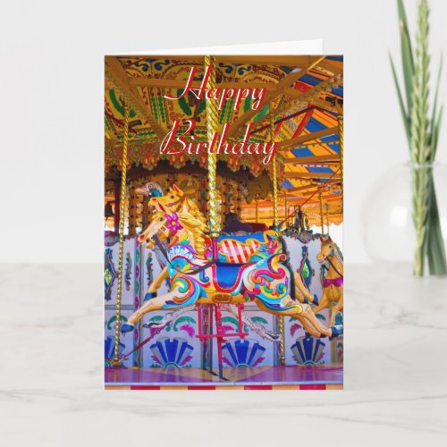 Carousel Birthday Card