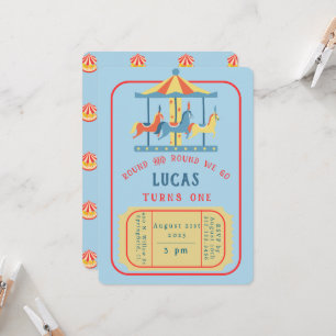 Carousel Birthday Inviation Invitation
