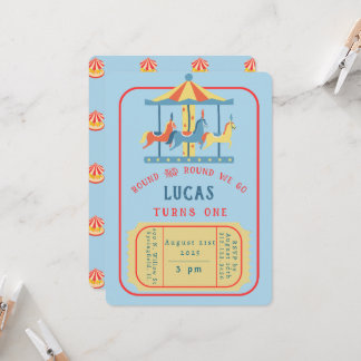 Carousel Birthday Inviation Invitation