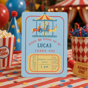 Carousel Birthday Inviation Invitation