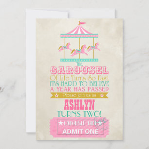 Carousel Birthday Invitation