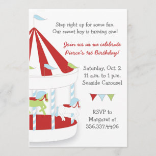 Carousel Birthday Party Invitation