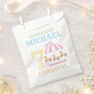 Carousel Circus Carnival Birthday Party Favor Bag