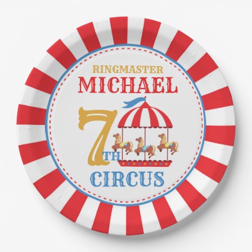 Carousel Circus Carnival Birthday Party Plates