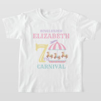 Carousel Circus Carnival Birthday Shirt Pastel