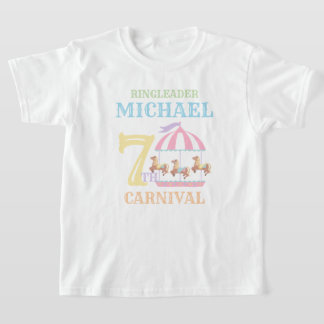 Carousel Circus Carnival Birthday Shirt Pastel