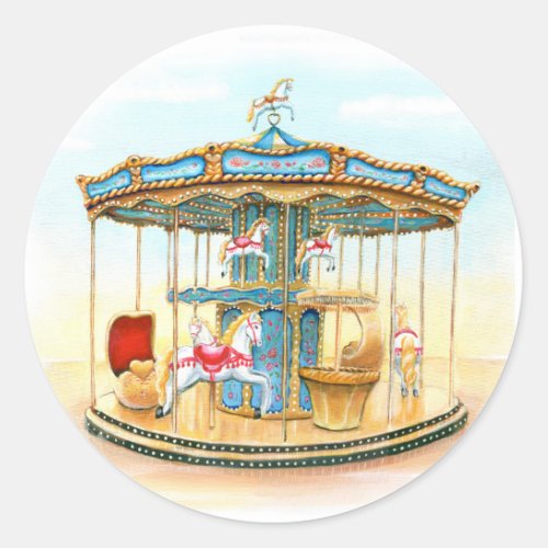 Carousel Classic Round Sticker