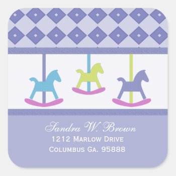 Carousel Collection Address Stickers by SayItNow at Zazzle