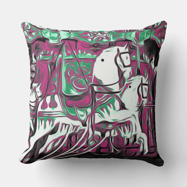 Carousel  Decorative Pillow (Front)