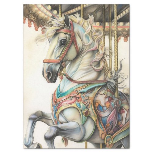 Carousel Decoupage Tissue Paper