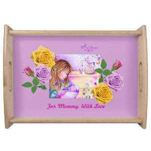 Carousel Dreams and Flowers Large Serving Tray