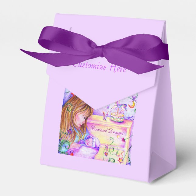 Carousel Dreams Baby Favor Box (Front Side)