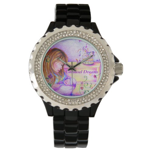 Carousel Dreams Black Watch with Rhinestones