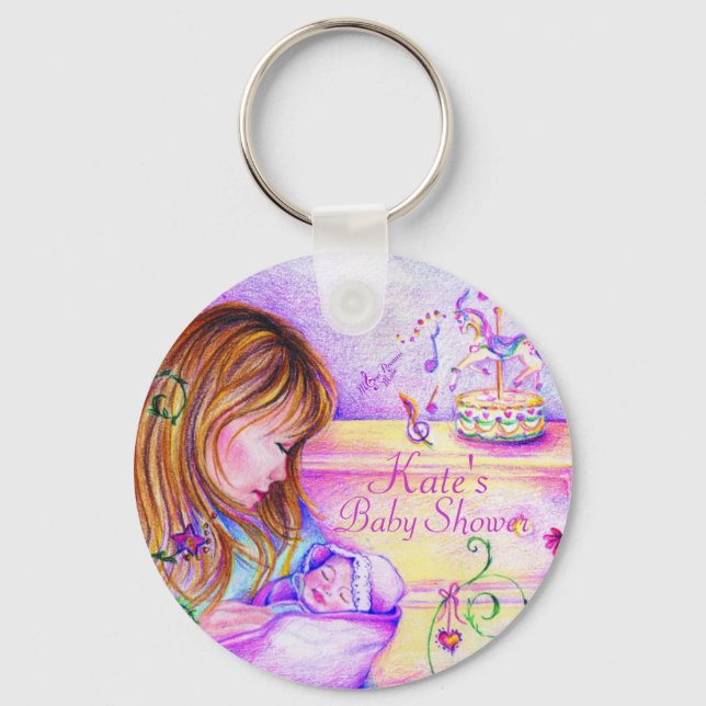Carousel Dreams Button Keychain (Front)