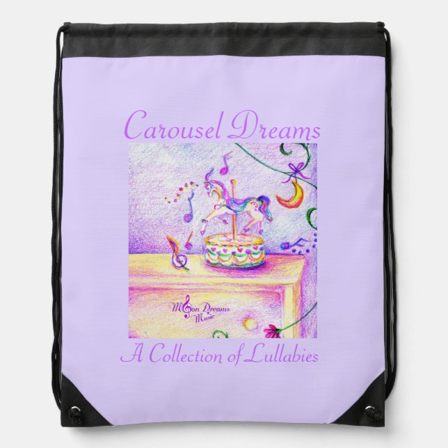 Carousel Dreams Drawstring Backpack (Front)