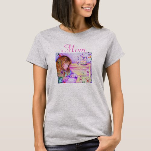 Carousel Dreams Mom Flowy T_Shirt Pink Letters