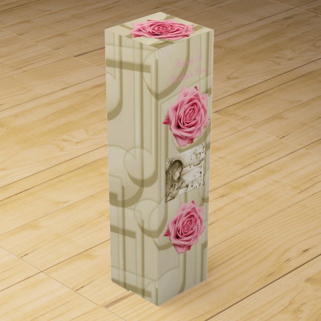 Carousel Dreams Mother's Day Wine Gift Box Roses (Front)