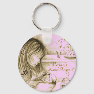 Carousel Dreams Pale Vintage Pink Keychain