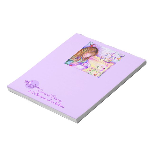 Carousel Dreams Pretty Purple Notepad (Rotated)