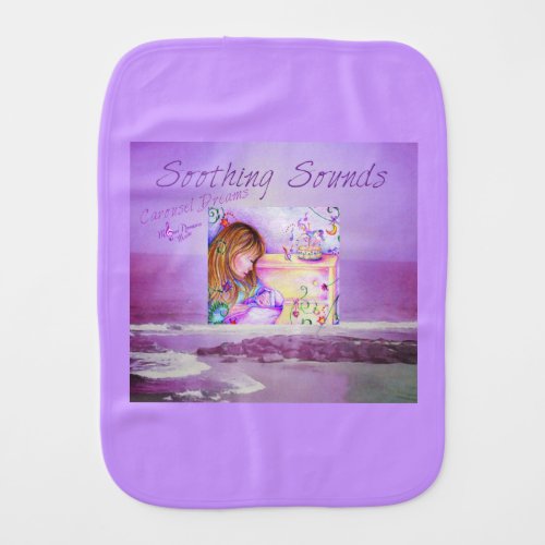 Carousel Dreams Purple Ocean Background Burp Cloth