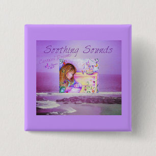 Carousel Dreams Purple Ocean Square Button
