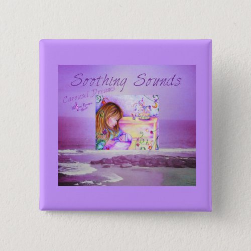 Carousel Dreams Purple Ocean Square Button