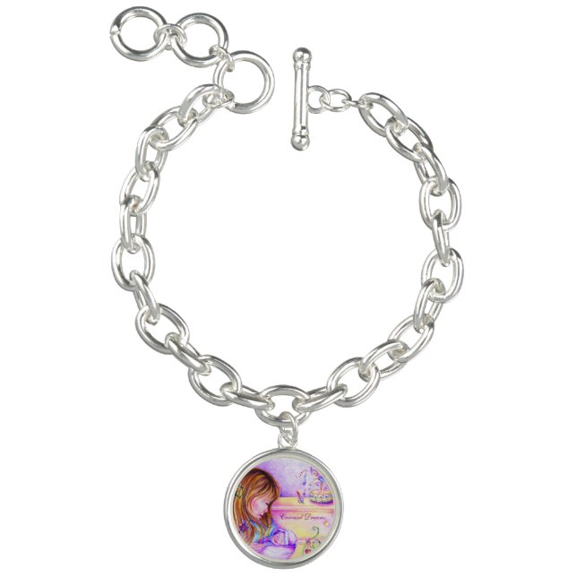 Carousel Dreams Silver Plated Round Charm Bracelet (Product)