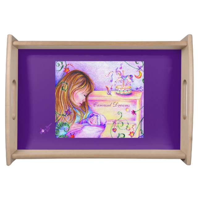 Carousel Dreams Small Purple Serving Tray (Front)