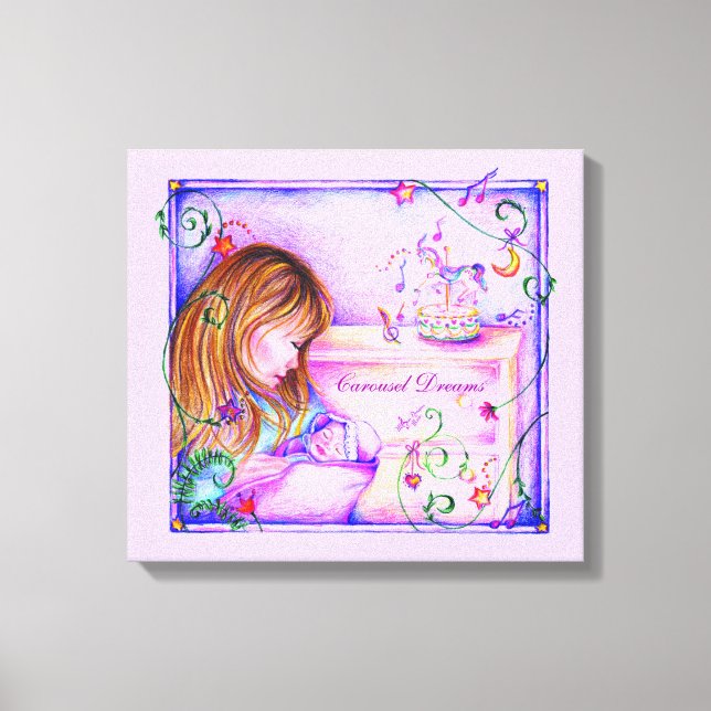 Carousel Dreams Stretched Canvas Print (Front)