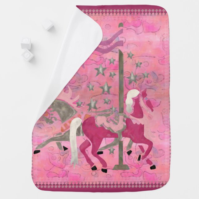 Carousel Dreams Swaddle Blanket (In Situ)