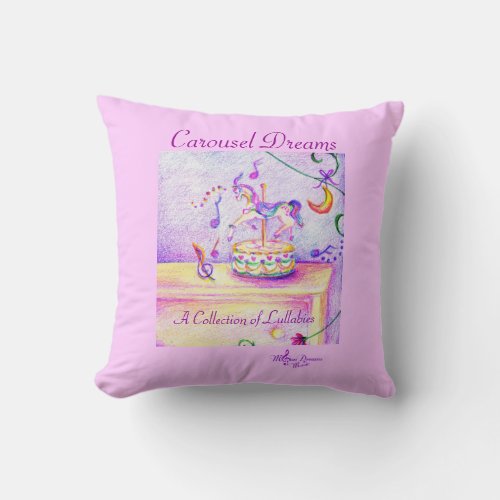 Carousel Dreams Throw Pillow Pink