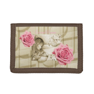 Carousel Dreams Vintage Roses Trifold Wallet