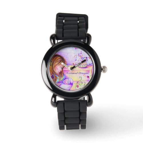 Carousel Dreams Watch with Silver Glitter Strap