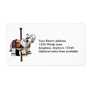 Carousel Elephant Label