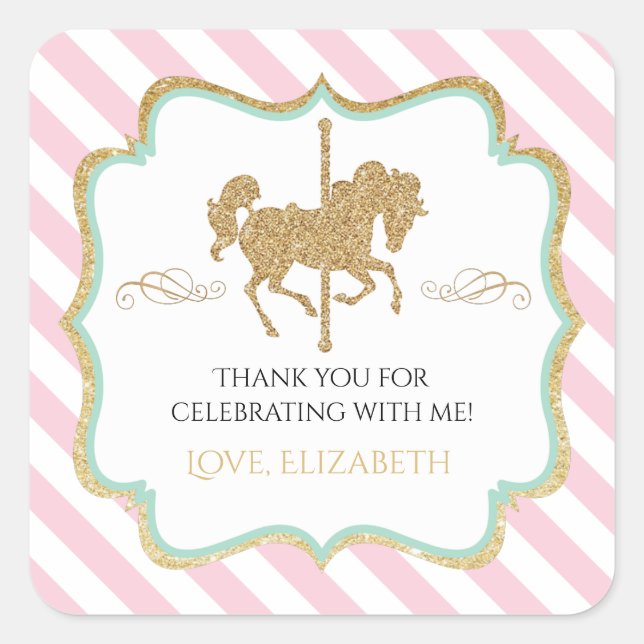 Carousel Favor Stickers (Front)