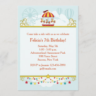 Carousel Fun Invitation