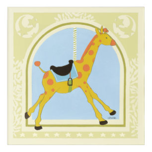 Carousel Giraffe by June Erica Vess Acrylic Print