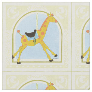 Carousel Giraffe by June Erica Vess Fabric