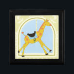 Carousel Giraffe by June Erica Vess Gift Box<br><div class="desc">If you cannot head to the park and ride the merry-go-round then this print may be the next best alternative. June Erica Vess made this stunning rendition of a carousel giraffe on a pastel blue and green background. You just want to hop on a ride around in circles. Put this...</div>