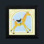 Carousel Giraffe by June Erica Vess Gift Box<br><div class="desc">If you cannot head to the park and ride the merry-go-round then this print may be the next best alternative. June Erica Vess made this stunning rendition of a carousel giraffe on a pastel blue and green background. You just want to hop on a ride around in circles. Put this...</div>