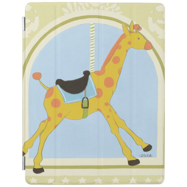 Carousel Giraffe by June Erica Vess iPad Smart Cover (Front)
