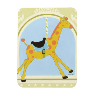 Carousel Giraffe by June Erica Vess Magnet